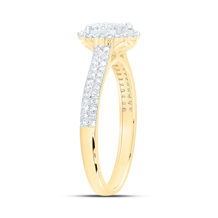 1/2CTW-NAT DIA NK FASHION OVAL RING Daisy Joyeria