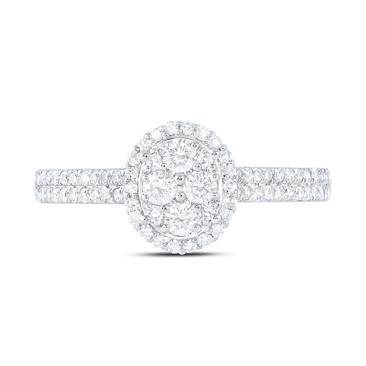 1/2CTW-NAT DIA NK FASHION OVAL RING Daisy Joyeria