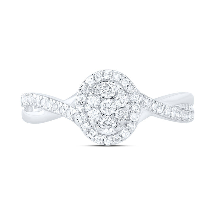 1/3CTW-NAT DIA NK FASHION OVAL RING Daisy Joyeria