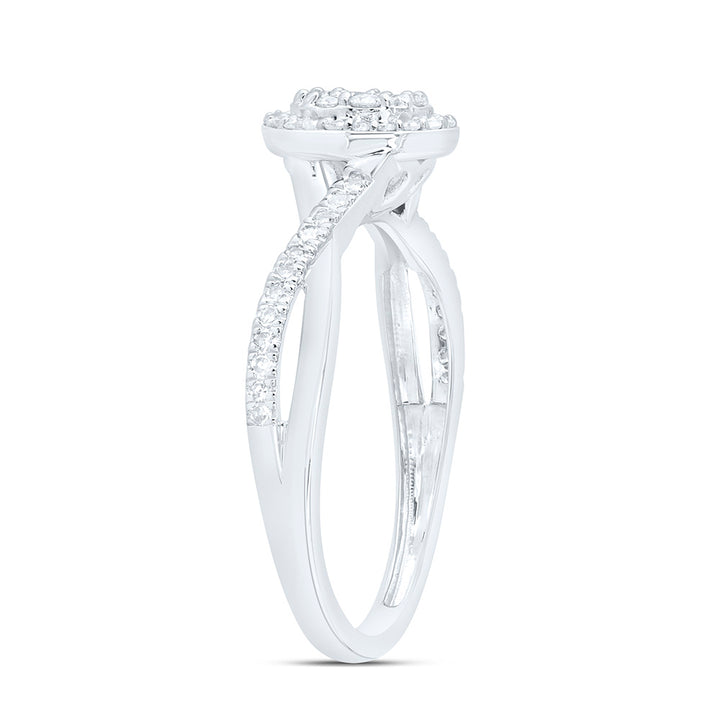 1/3CTW-NAT DIA NK FASHION OVAL RING Daisy Joyeria