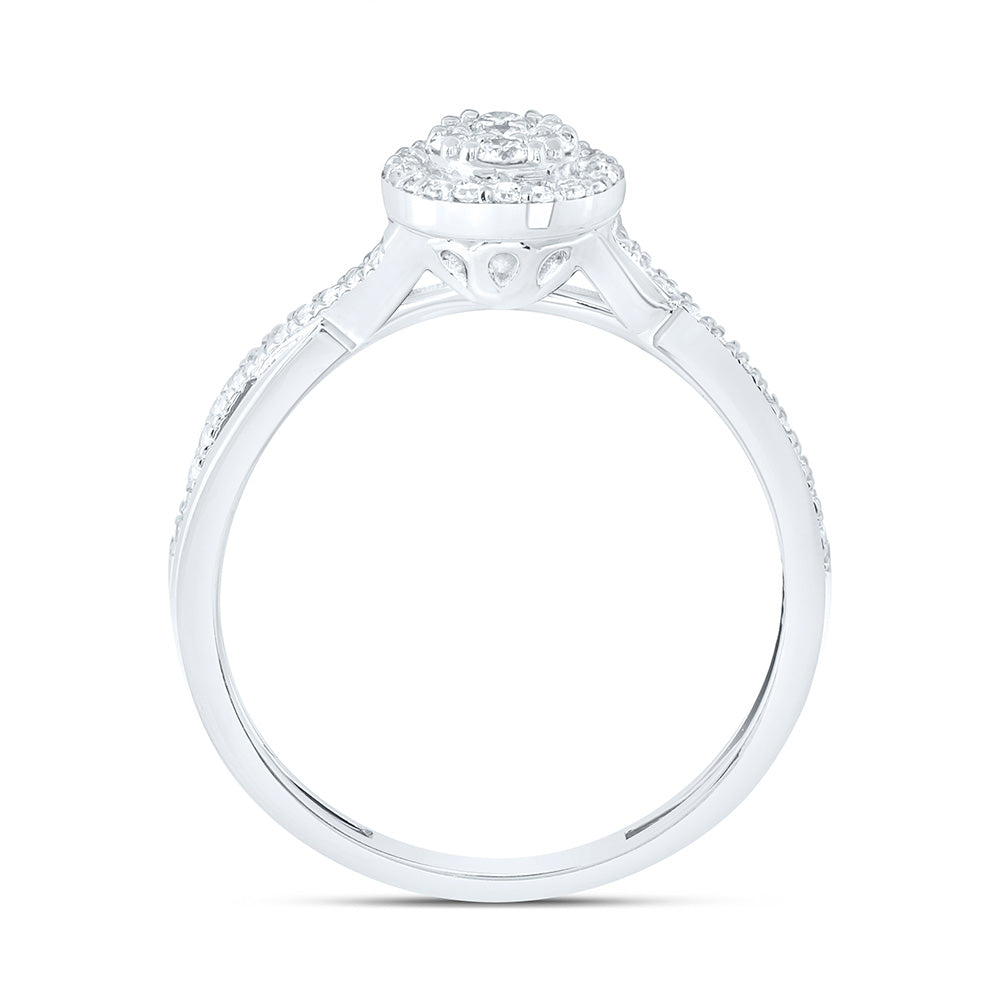 1/3CTW-NAT DIA NK FASHION OVAL RING Daisy Joyeria
