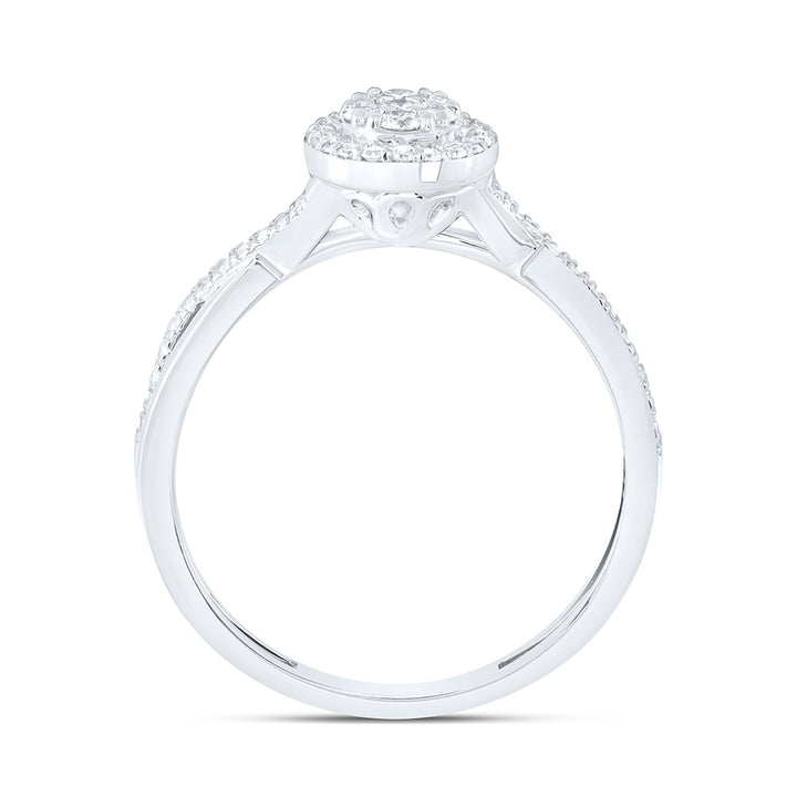 1/3CTW-NAT DIA NK FASHION OVAL RING Daisy Joyeria