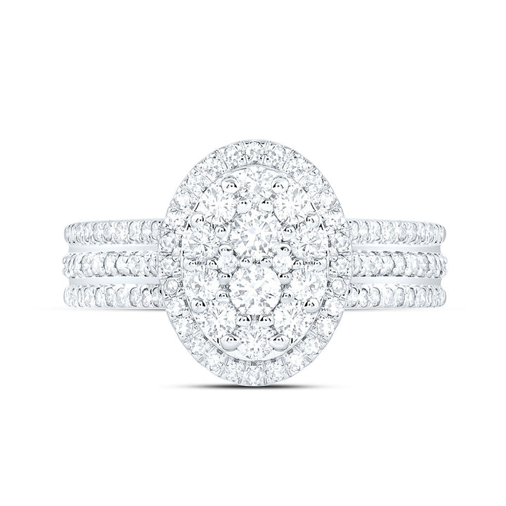 3/4CTW-NAT DIA NK FASHION OVAL RING Daisy Joyeria