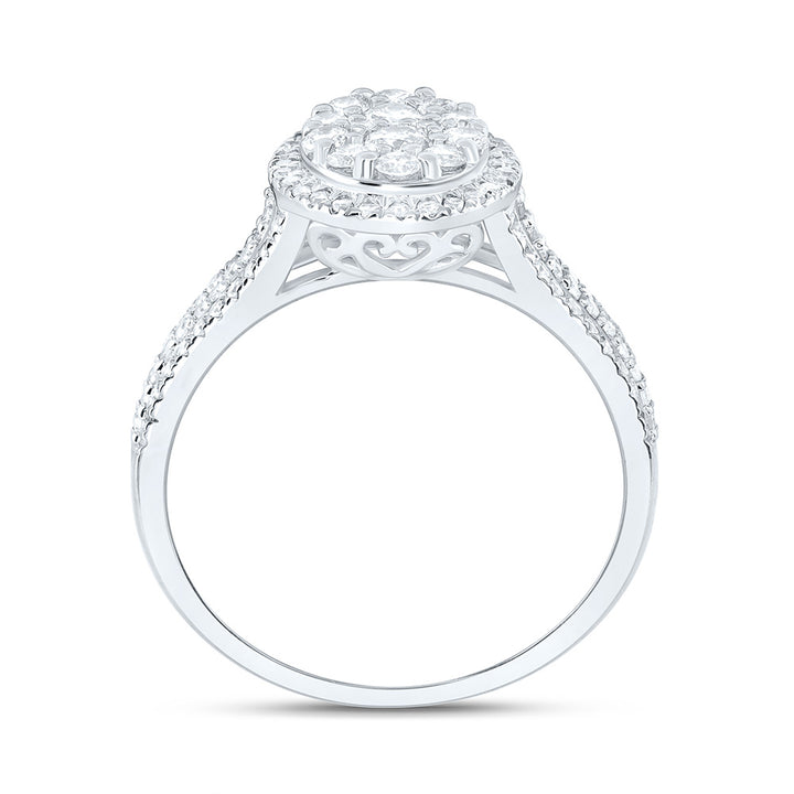 3/4CTW-NAT DIA NK FASHION OVAL RING Daisy Joyeria
