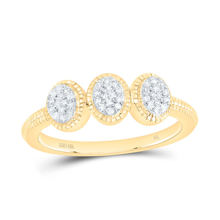 1/6CTW-NAT DIA NK FASHION OVAL RING Daisy Joyeria