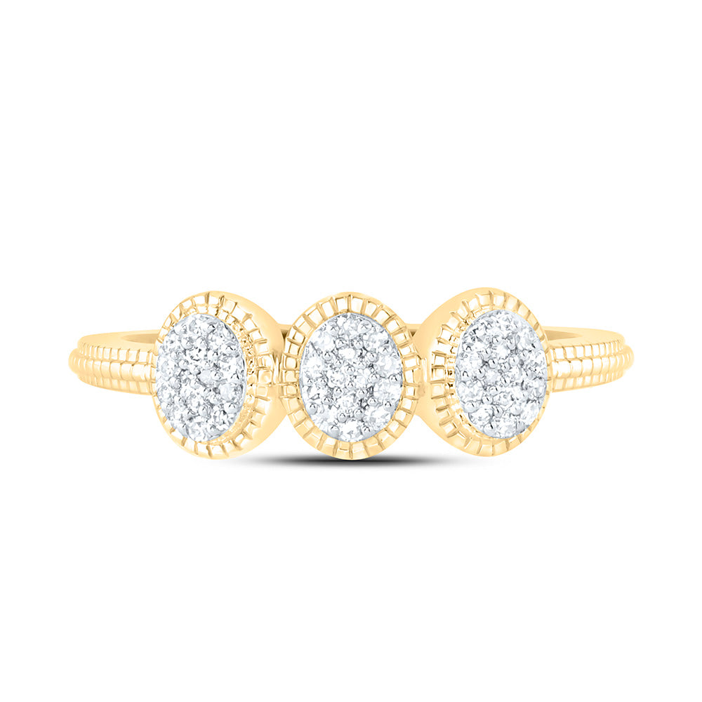 1/6CTW-NAT DIA NK FASHION OVAL RING Daisy Joyeria