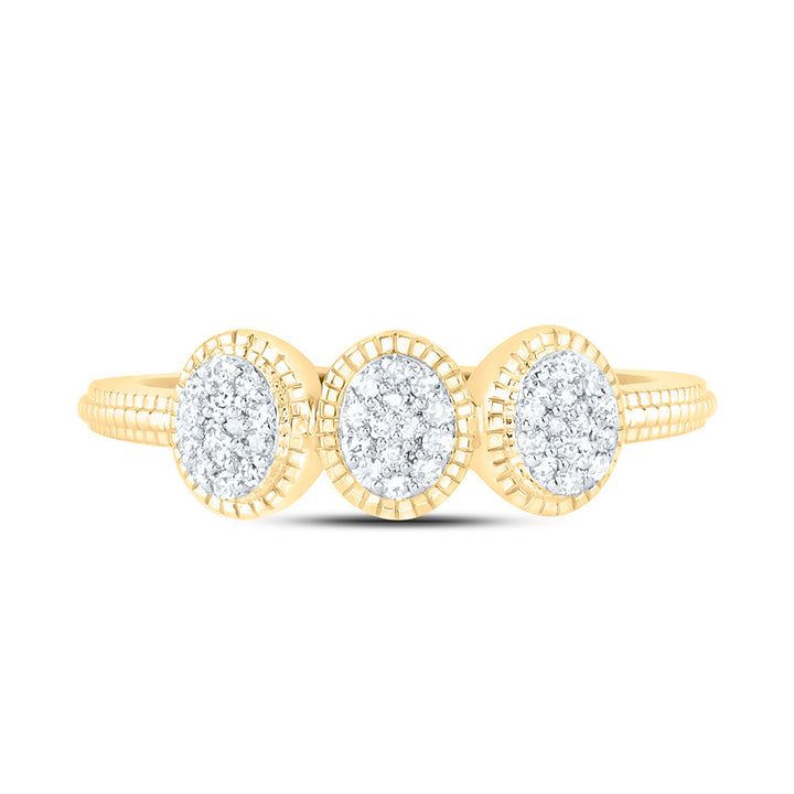 1/6CTW-NAT DIA NK FASHION OVAL RING Daisy Joyeria