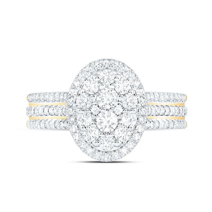 3/4CTW-NAT DIA NK FASHION OVAL RING Daisy Joyeria