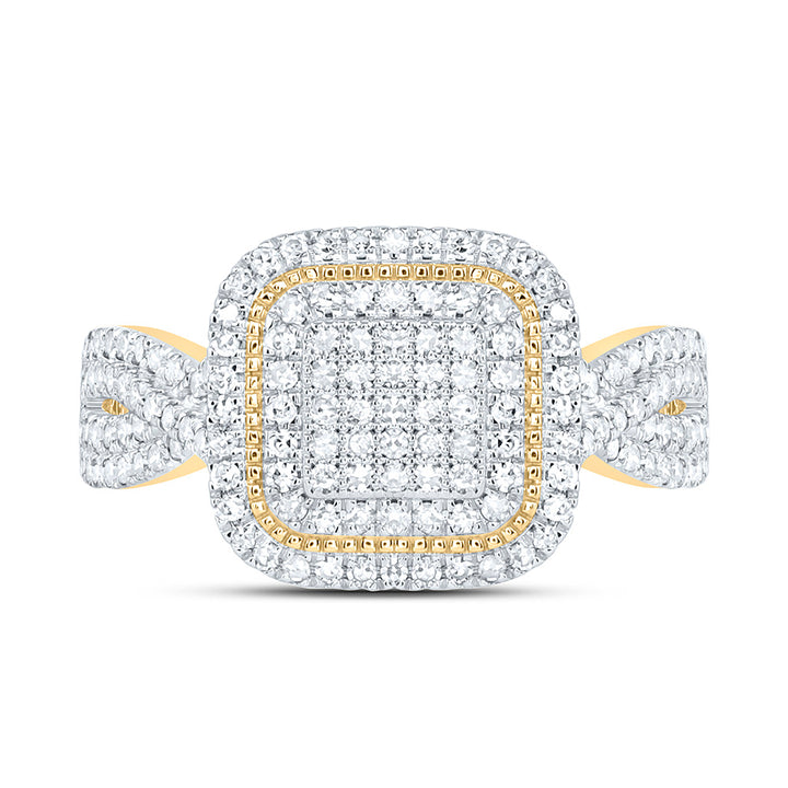 5/8CTW-NAT DIA NK FASHION CUSHION RING Daisy Joyeria