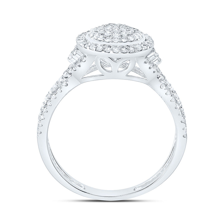 1/2CTW-NAT DIA NK FASHION ROUND RING Daisy Joyeria