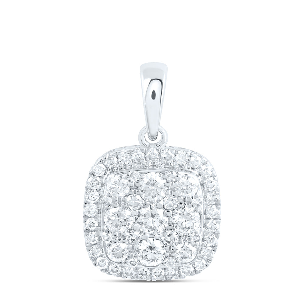1/3CTW-NAT DIA NK FASHION CUSHION PENDANT Daisy Joyeria