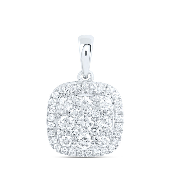 1/3CTW-NAT DIA NK FASHION CUSHION PENDANT Daisy Joyeria