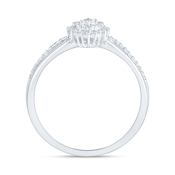 1/6CTW-NAT DIA NK FASHION HEART RING Daisy Joyeria