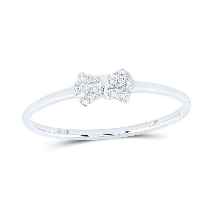 1/20CTW-NAT DIA NK GIFT BOW RING Daisy Joyeria