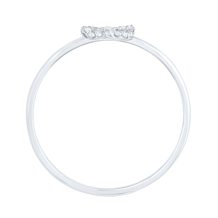 1/20CTW-NAT DIA NK GIFT BOW RING Daisy Joyeria