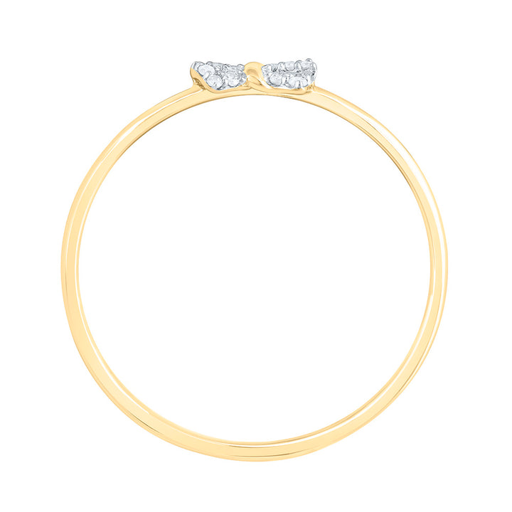 1/20CTW-NAT DIA NK GIFT BOW RING Daisy Joyeria
