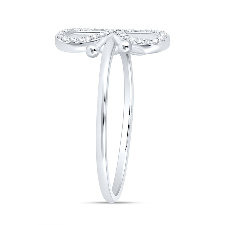 1/6CTW-NAT DIA NK FASHION BUTTERFLY RING Daisy Joyeria