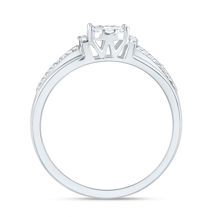 1/4CTW-NAT DIA NK FASHION ROUND RING Daisy Joyeria