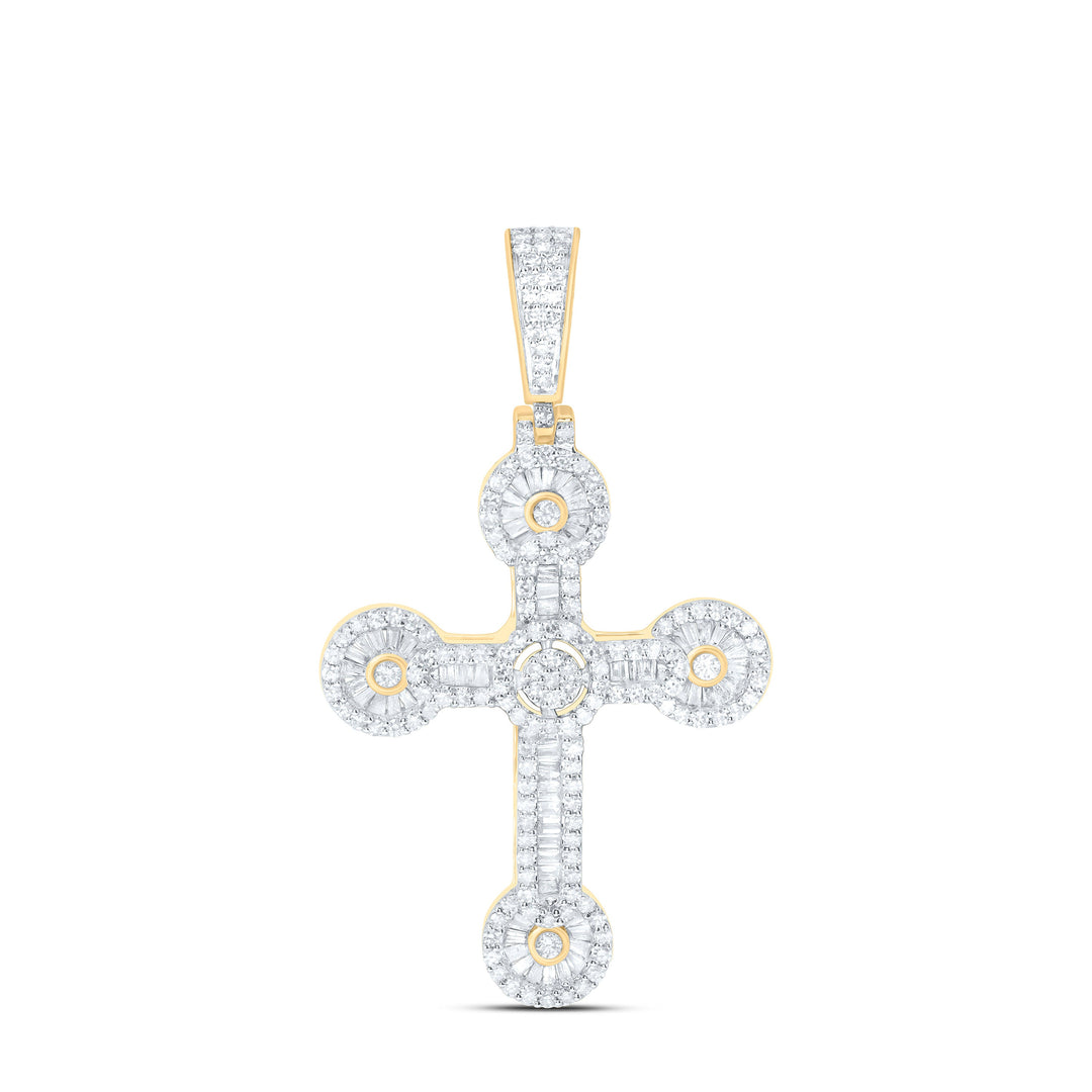 1CTW-NAT DIA NK FASHION CROSS PENDANT Daisy Joyeria