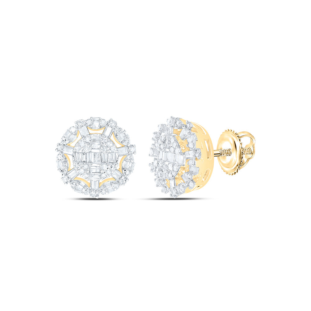 1/2CTW-NAT DIA NK FASHION ROUND EARRING Daisy Joyeria