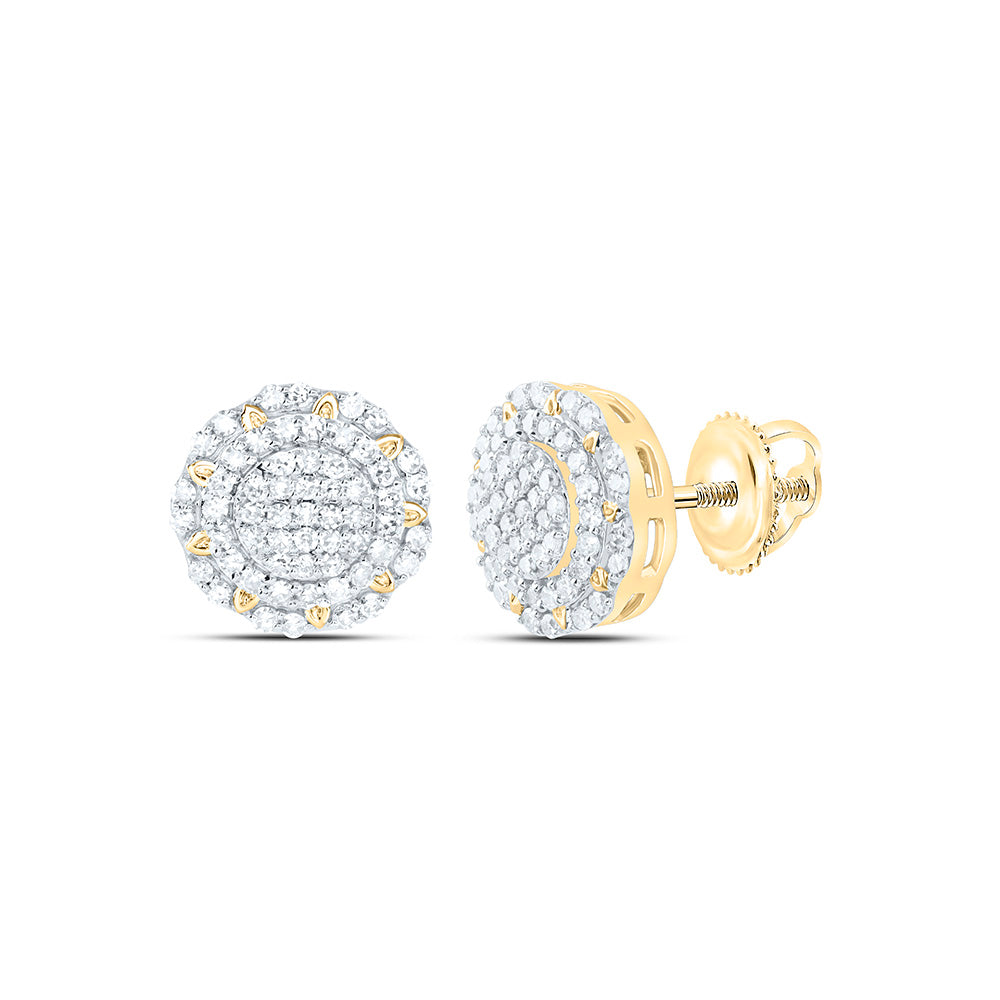 3/8CTW-NAT DIA NK FASHION ROUND EARRING Daisy Joyeria