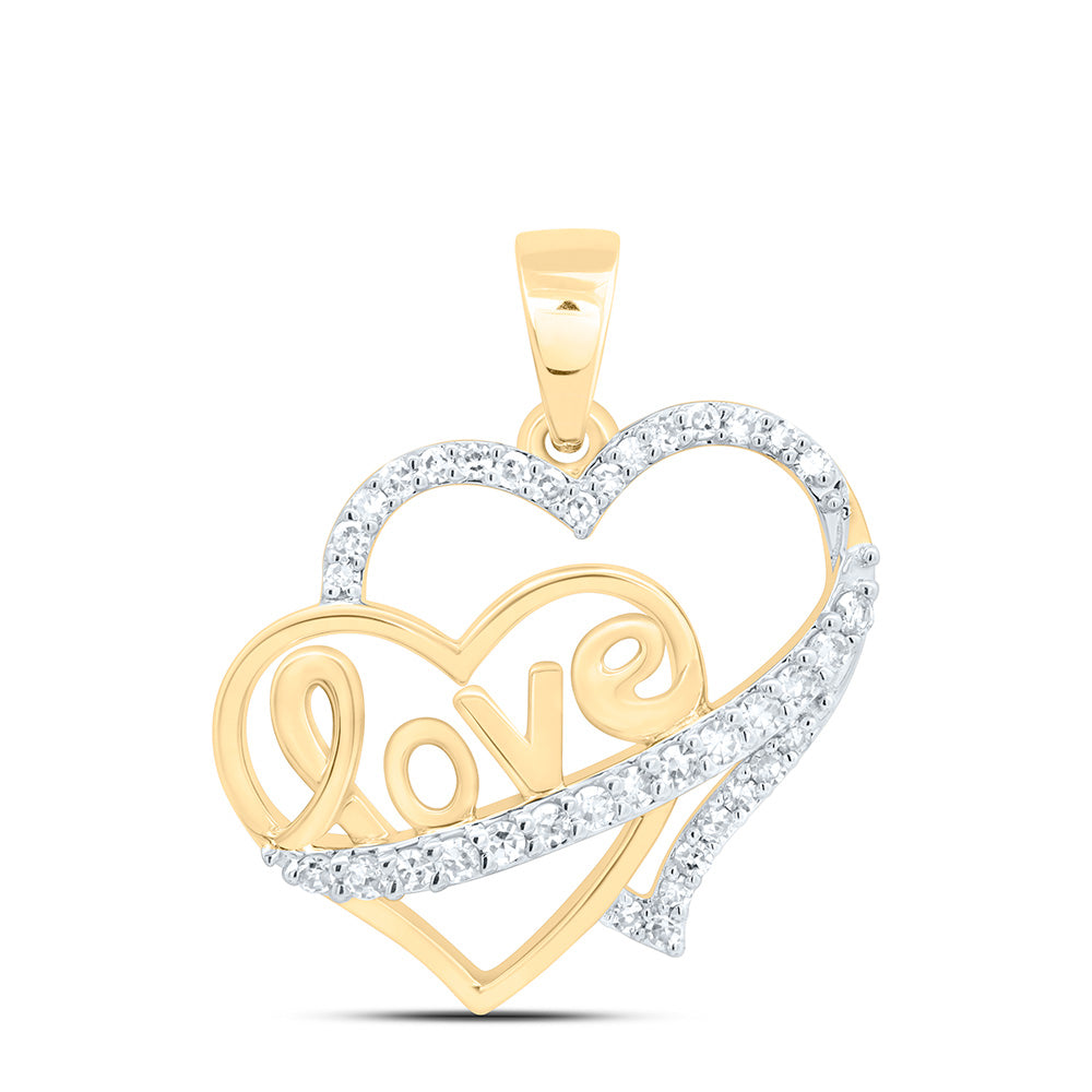 1/8CTW-NAT DIA NK FASHION LOVE HEART PENDANT Daisy Joyeria