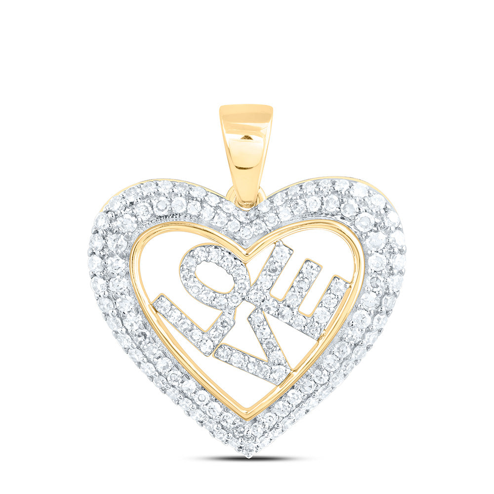 1/2CTW-NAT DIA NK FASHION LOVE HEART PENDANT Daisy Joyeria