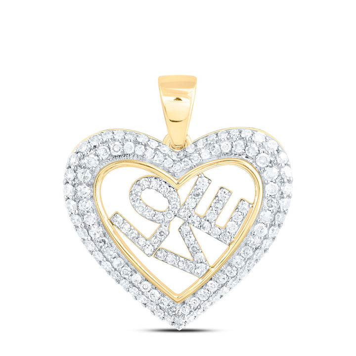 1/2CTW-NAT DIA NK FASHION LOVE HEART PENDANT Daisy Joyeria