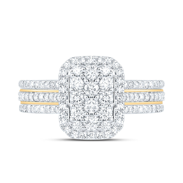 5/8CTW-NAT DIA NK FASHION EMERALD RING Daisy Joyeria