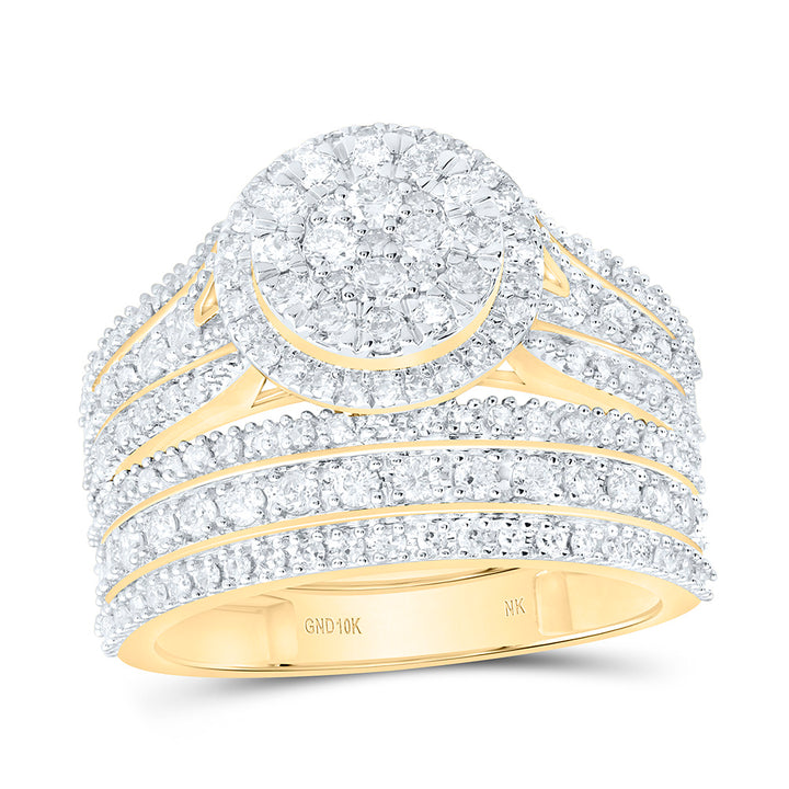1 7/8CTW-NAT DIA NK FASHION ROUND TRIO SET Daisy Joyeria