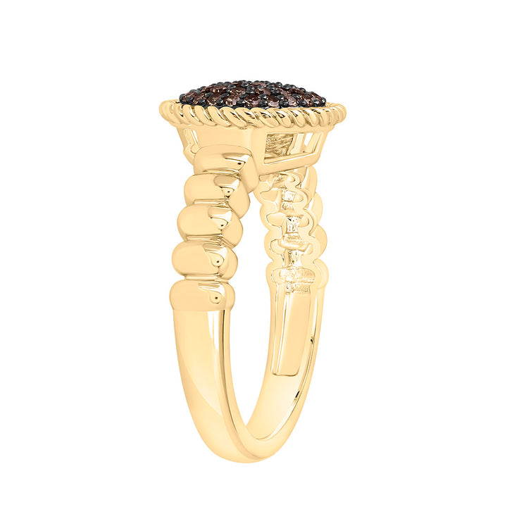 1/4CTW-NAT DIA FASHION COGNAC NATURAL ROUND RING Daisy Joyeria