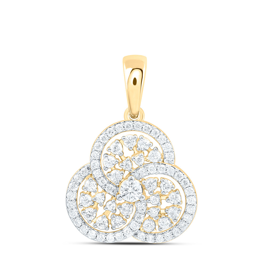 5/8CTW-NAT DIA CN FASHION TRINITY PENDANT Daisy Joyeria