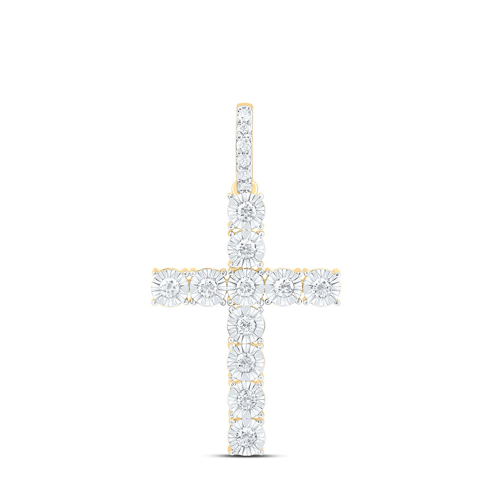 1/2CTW-NAT DIA NK FASHION CROSS PENDANT Daisy Joyeria