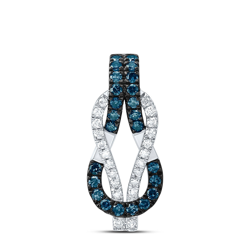 1/5CTW-NAT DIA CN BLUE DIAMOND HERACLE KNOT PENDANT Daisy Joyeria