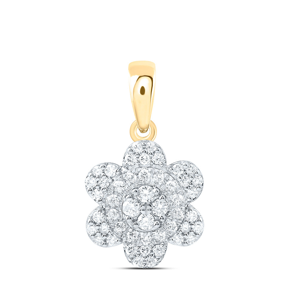 1/3CTW-NAT DIA CN FASHION FLOWER PENDANT Daisy Joyeria