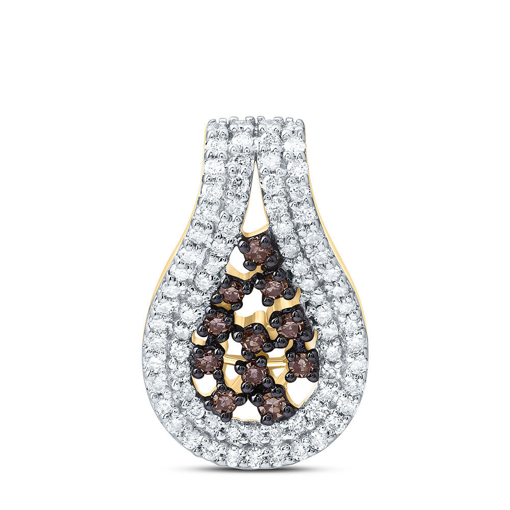 1/4CTW-NAT DIA CN FASHION COGNAC NATURAL PENDANT Daisy Joyeria