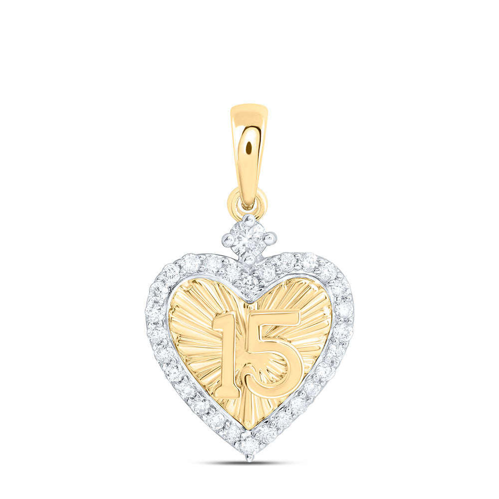 1/5CTW-NAT DIA CN FASHION HEART PENDANT Daisy Joyeria