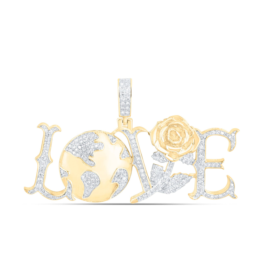 1/2CTW-NAT DIA NK LOVE MENS CHARM Daisy Joyeria