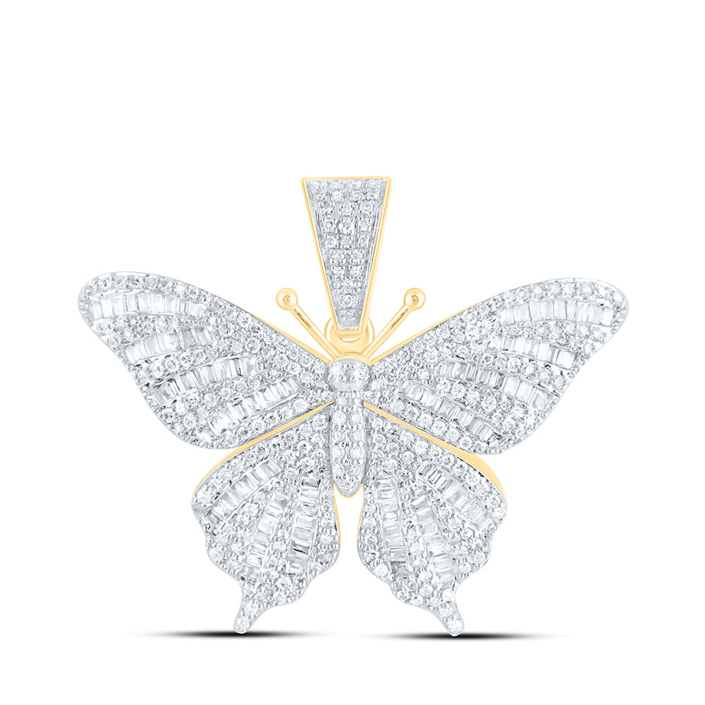 1 1/5CTW-NAT DIA NK FASHION BUTTERFLY PENDANT Daisy Joyeria