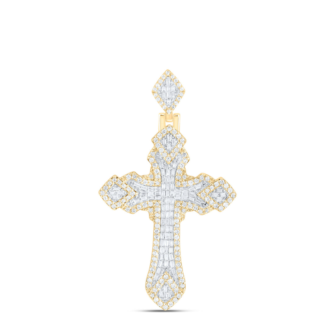 1 CTW-NAT DIA NK FASHION CROSS PENDANT Daisy Joyeria