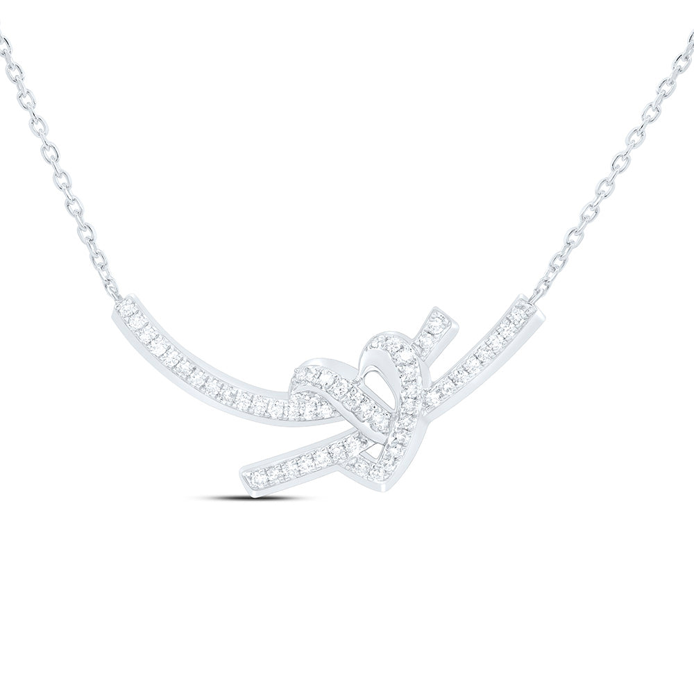 1/5CTW-NAT DIA ANA M FASHION HEART NECKLACE (18 INCH) Daisy Joyeria