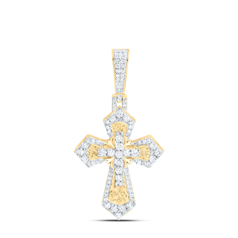 1/2CTW-NAT DIA NK FASHION CROSS PENDANT Daisy Joyeria