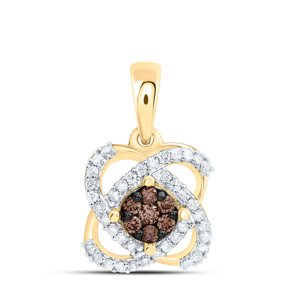 1/4CTW-NAT DIA CN FASHION COGNAC NATURAL PENDANT Daisy Joyeria
