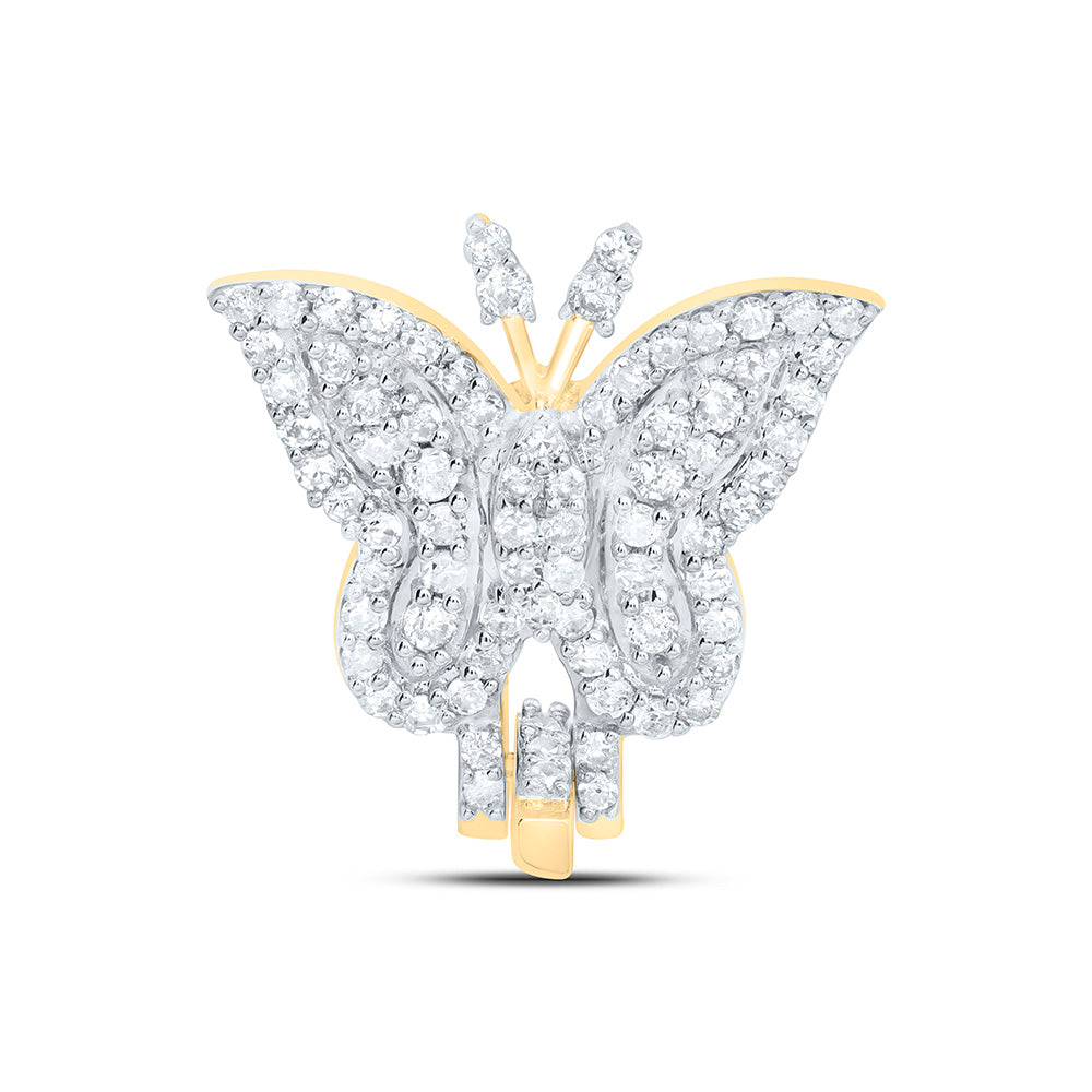 3/8CTW-NAT DIA P1N GIFT BUTTERFLY BAIL Daisy Joyeria