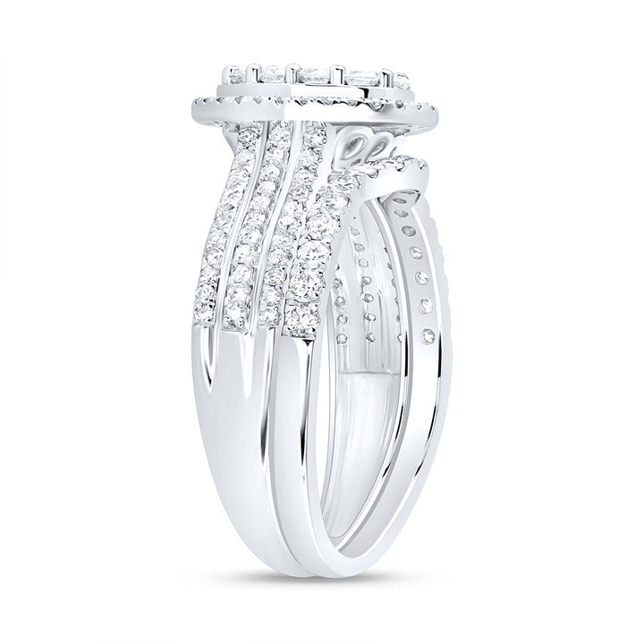 1CTW-NAT DIA NK SINGLE HALO OVAL BRIDAL RING Daisy Joyeria