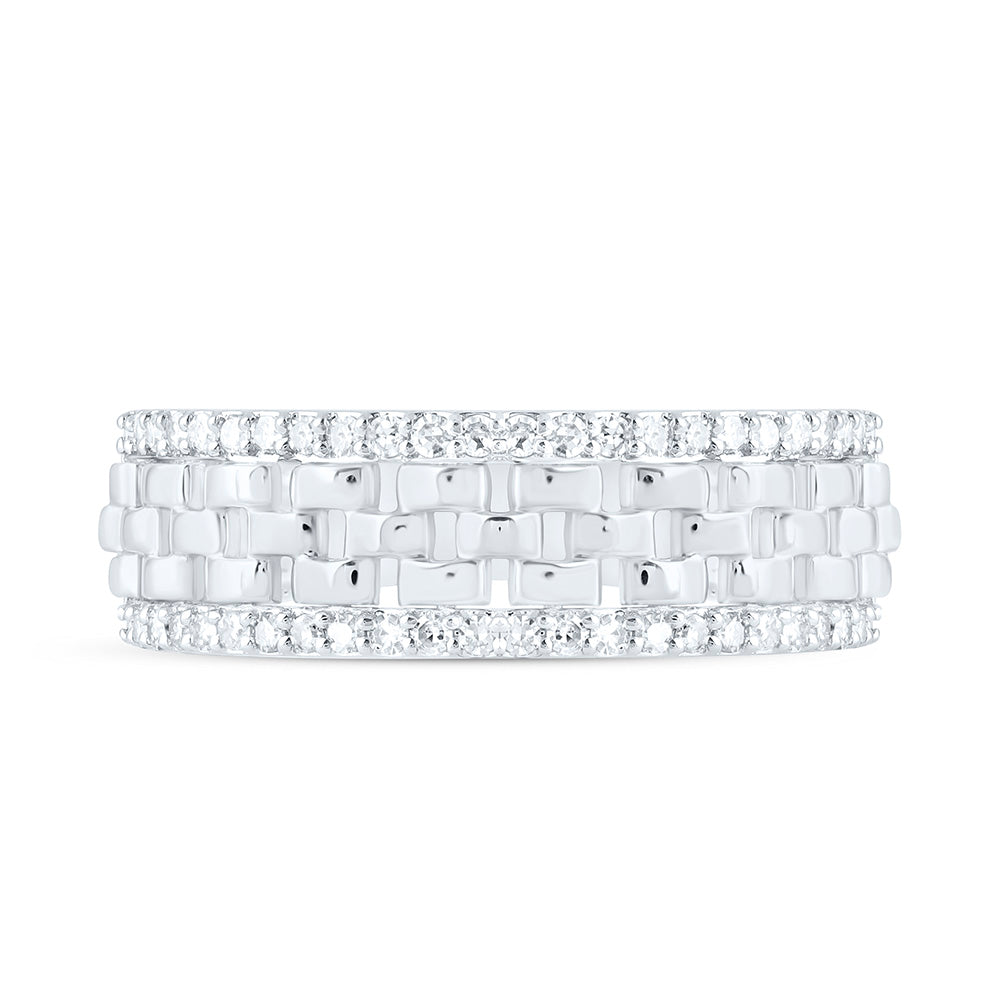 3/8CTW-NAT DIA NK MENS BAND Daisy Joyeria