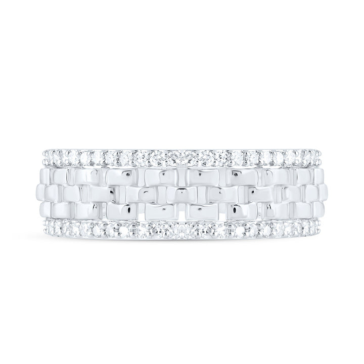 3/8CTW-NAT DIA NK MENS BAND Daisy Joyeria