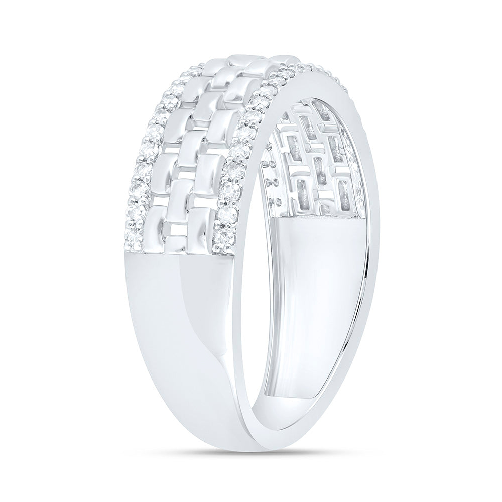 3/8CTW-NAT DIA NK MENS BAND Daisy Joyeria