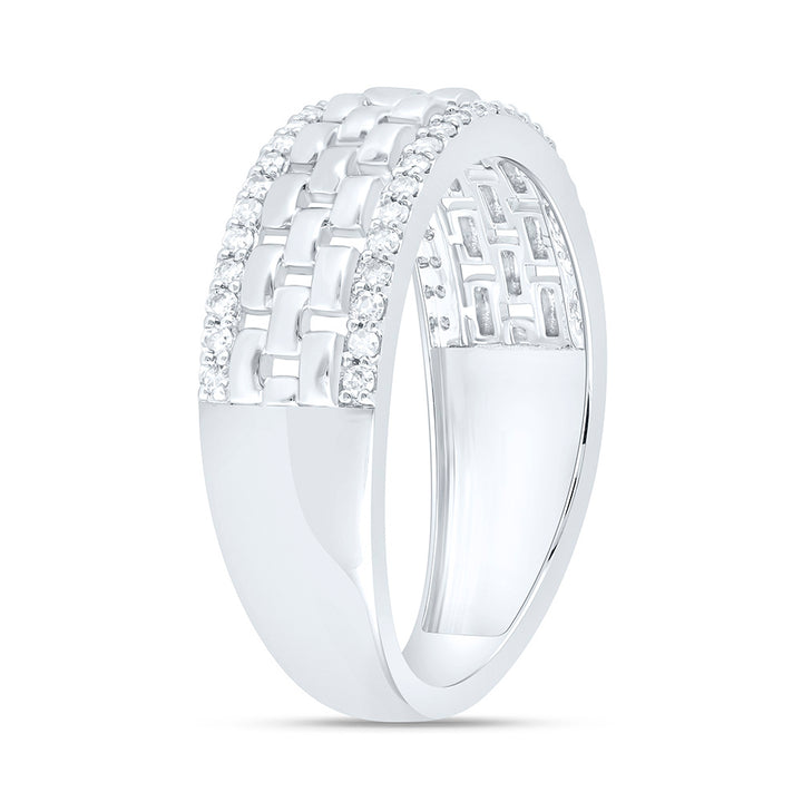 3/8CTW-NAT DIA NK MENS BAND Daisy Joyeria