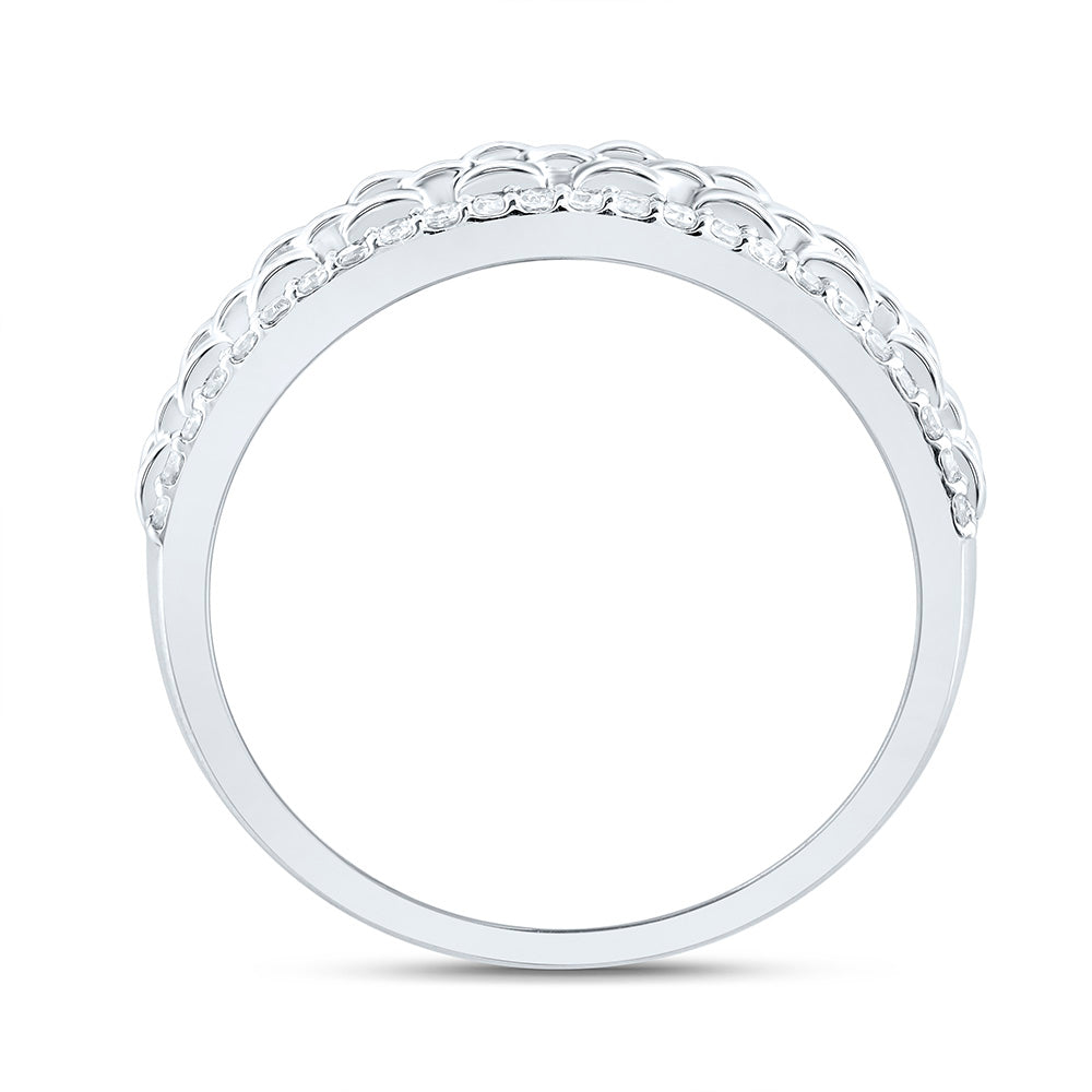 3/8CTW-NAT DIA NK MENS BAND Daisy Joyeria